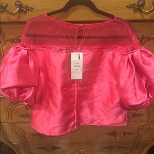 Pink Puff Sleeve top